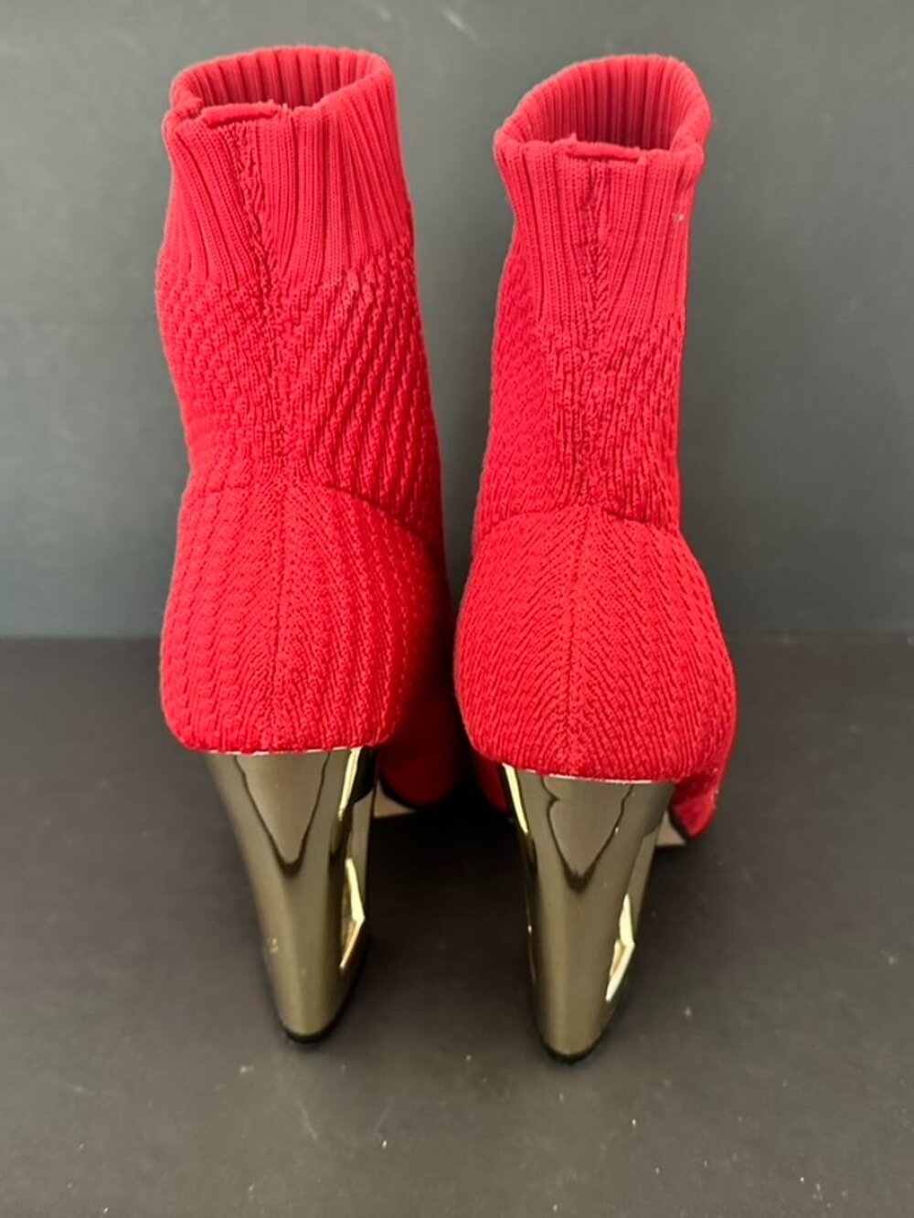 Catherine Malandrino Red Pointed Toe Sock Bootie Size 8 - Picture 3 of 9